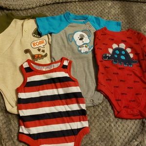 New Carter/'s 3 Pack Bodysuits Red Truck Double Bus NWT 6 12 18 24m Just One You